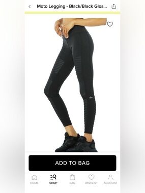 ALO Yoga Black High-Waist Moto Leggings